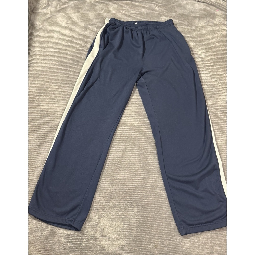 Vtg Reebok Track Pants Men Large Blue Striped Baggy Relaxed  Y2K